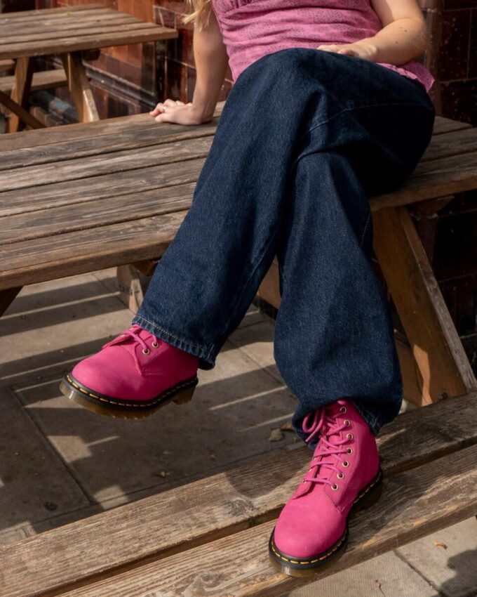 1460 Botas con cordones de nubuck molido