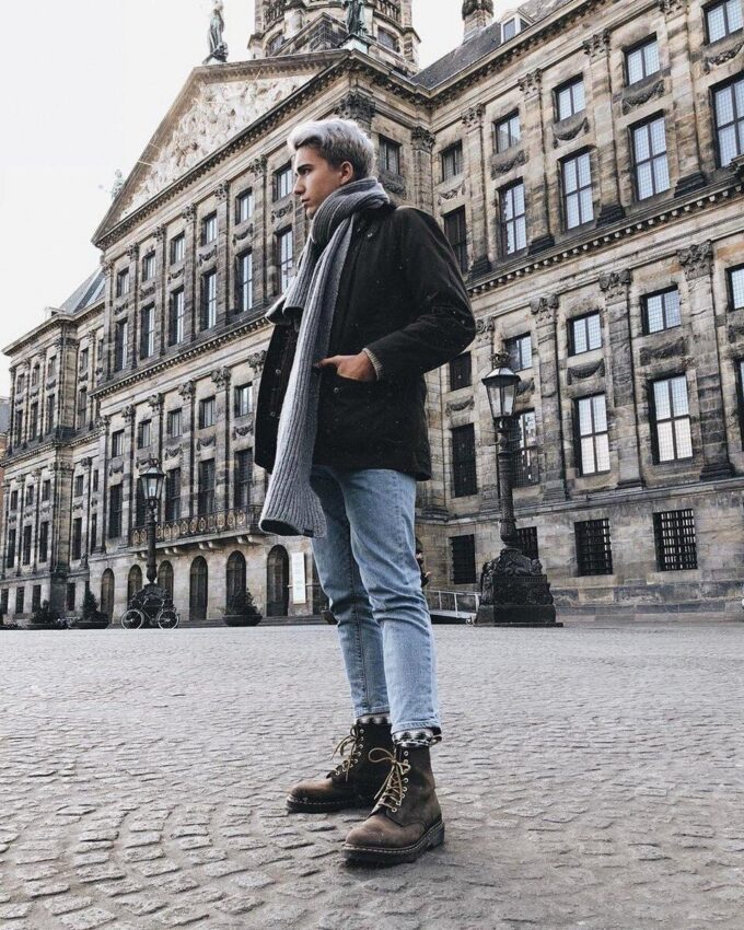 1460 Botas con cordones de piel Crazy Horse