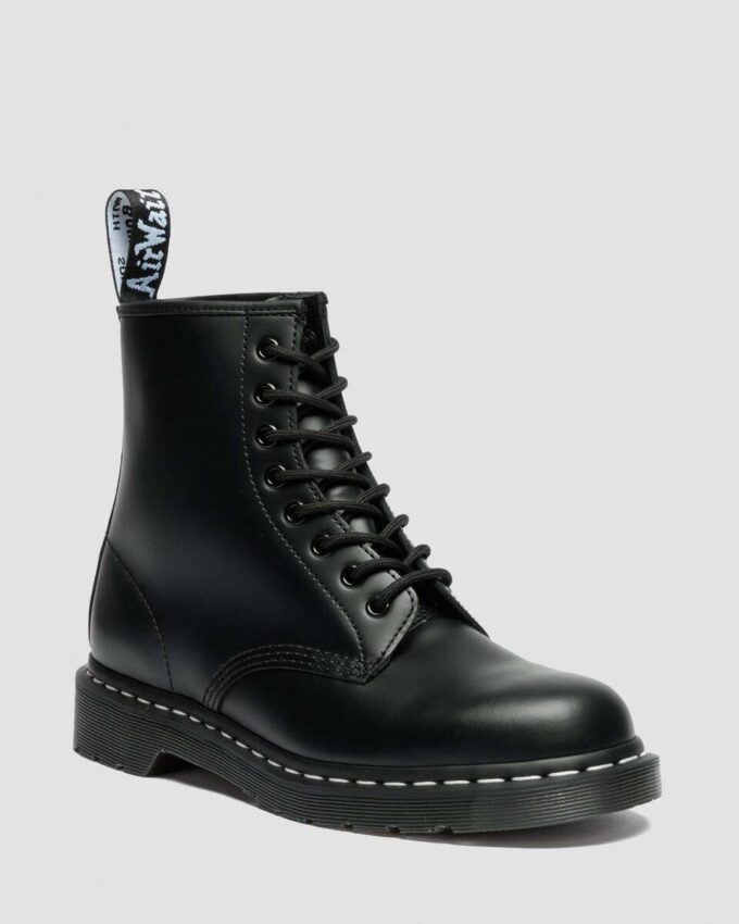 1460 Botas con cordones de Smooth Leather y costuras blancas