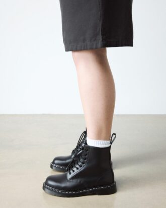 1460 Botas con cordones de Smooth Leather y costuras blancas