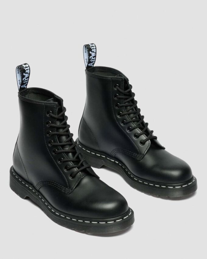 1460 Botas con cordones de Smooth Leather y costuras blancas