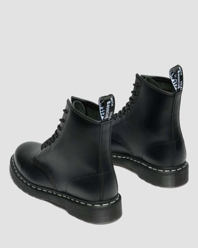 1460 Botas con cordones de Smooth Leather y costuras blancas
