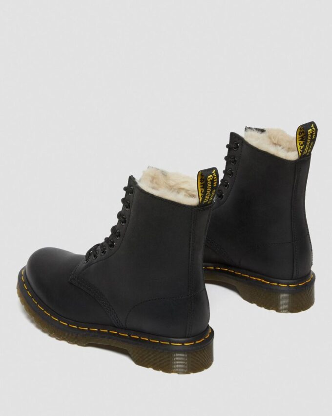 1460 Botas con cordones y forro de piel sintética para mujer 1460 Botas con cordones y forro de piel sintética para mujer
