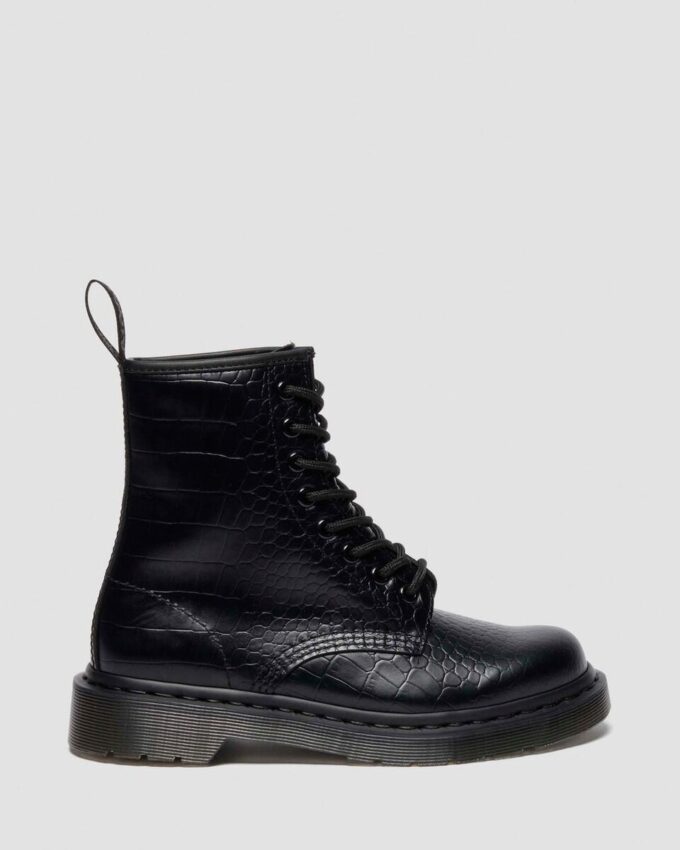 1460 CROCO Botas de piel con relieve de cocodrilo 1460 CROCO Botas de piel con relieve de cocodrilo