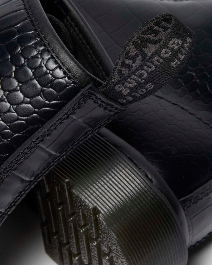 1460 CROCO Botas de piel con relieve de cocodrilo 1460 CROCO Botas de piel con relieve de cocodrilo