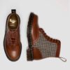 1460 Pascal Fabricadas en Inglaterra Botas de tweed Harris y piel