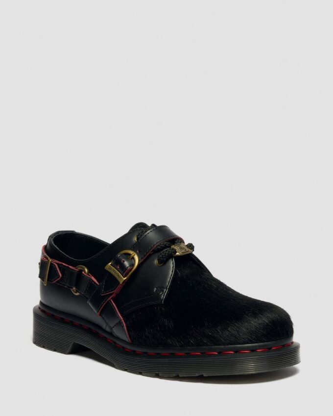 1461 YEAR OF THE HORSE Zapatos con cordones de piel lisa y pelo 1461 YEAR OF THE HORSE Zapatos con cordones de piel lisa y pelo