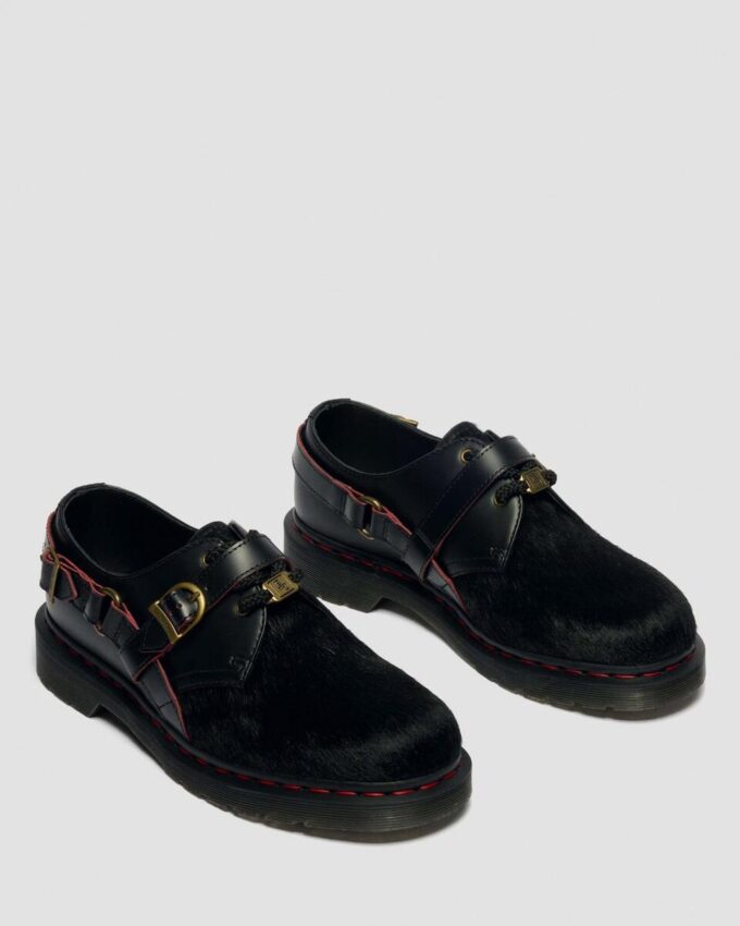 1461 YEAR OF THE HORSE Zapatos con cordones de piel lisa y pelo 1461 YEAR OF THE HORSE Zapatos con cordones de piel lisa y pelo