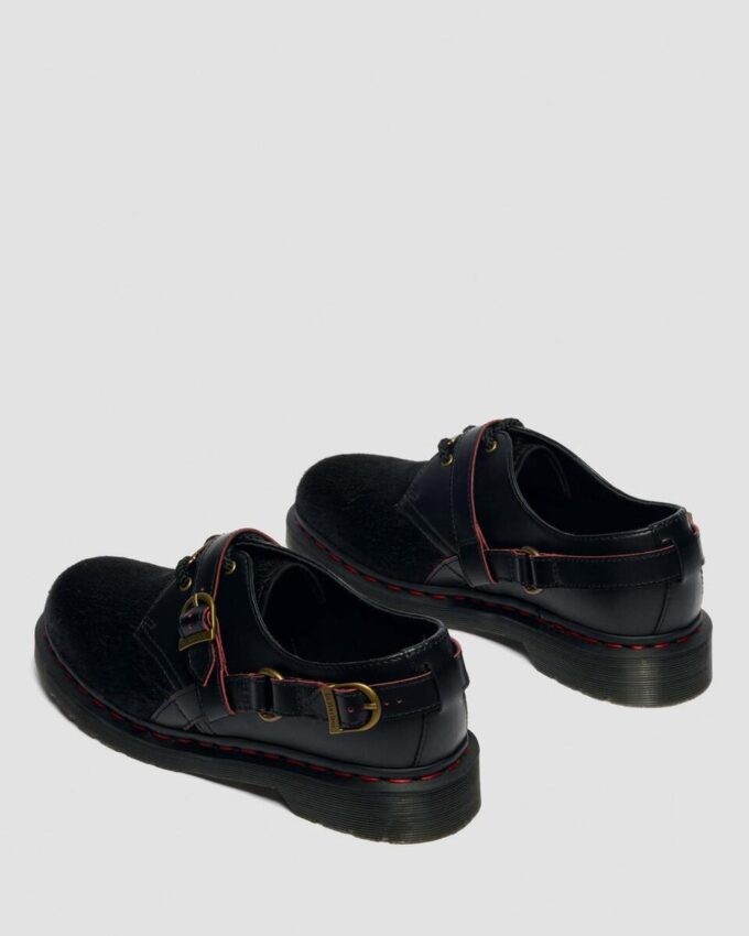 1461 YEAR OF THE HORSE Zapatos con cordones de piel lisa y pelo 1461 YEAR OF THE HORSE Zapatos con cordones de piel lisa y pelo