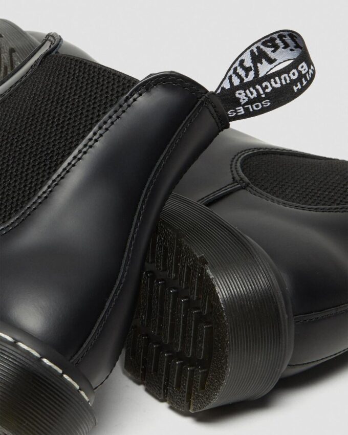 2976 Smooth Leather Chelsea Boot con costuras blancas