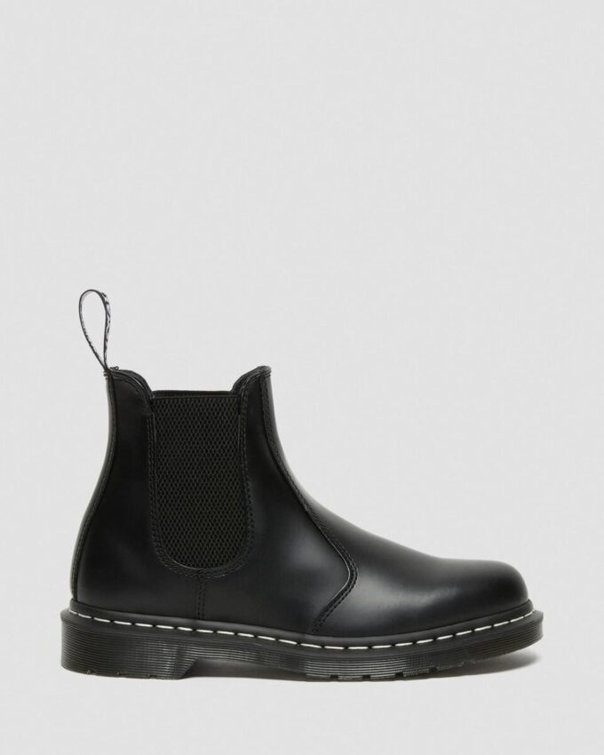2976 Smooth Leather Chelsea Boot con costuras blancas