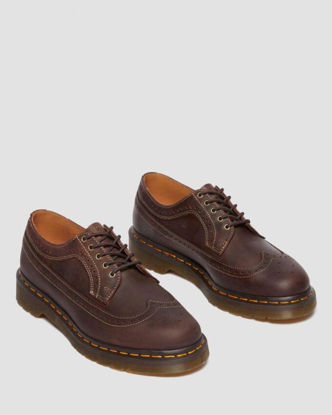 3989 Zapatos brogue de piel Crazy Horse