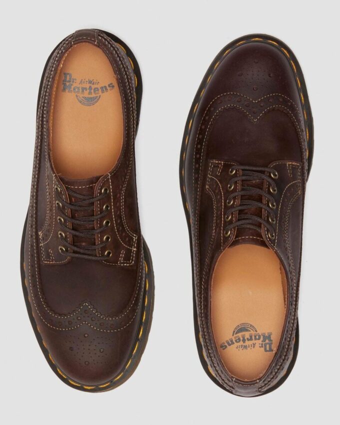 3989 Zapatos brogue de piel Crazy Horse
