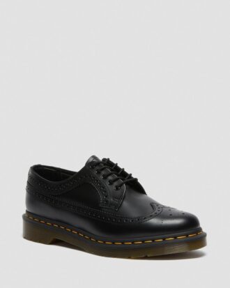 3989 Zapatos brogue de Smooth Leather con costuras amarillas