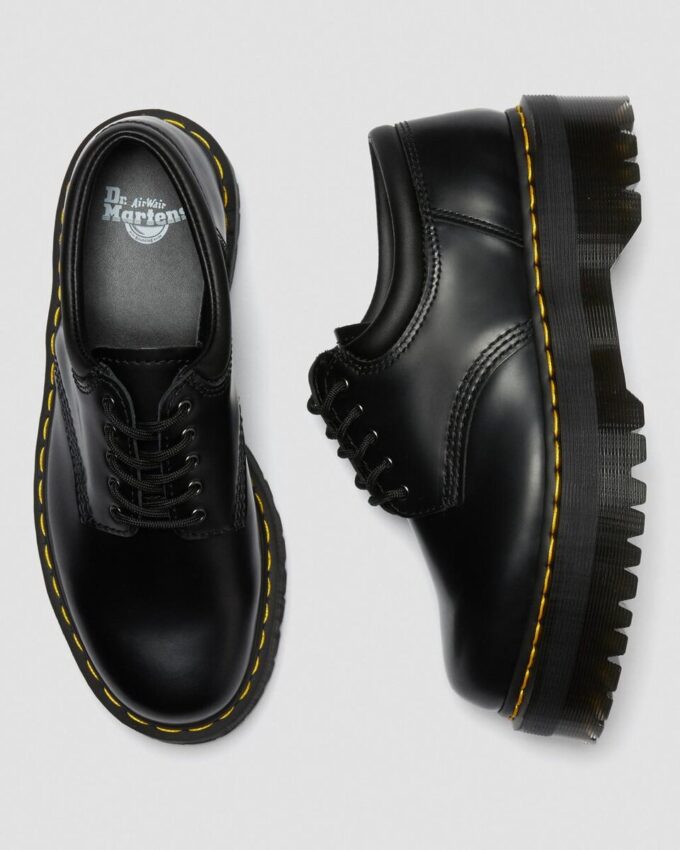 8053 Zapatos casuales con plataforma de cuero