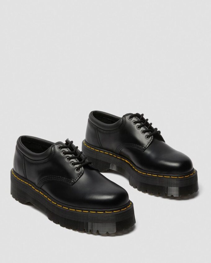 8053 Zapatos casuales con plataforma de cuero