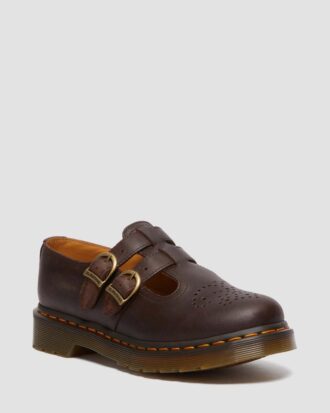 8065 Zapatos Mary Jane de piel Crazy Horse