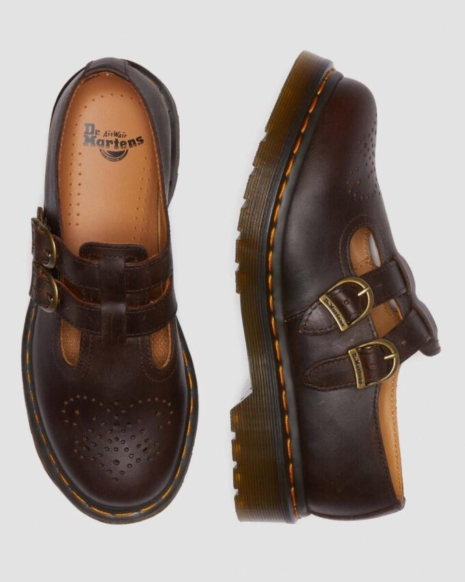 8065 Zapatos Mary Jane de piel Crazy Horse 8065 Zapatos Mary Jane de piel Crazy Horse