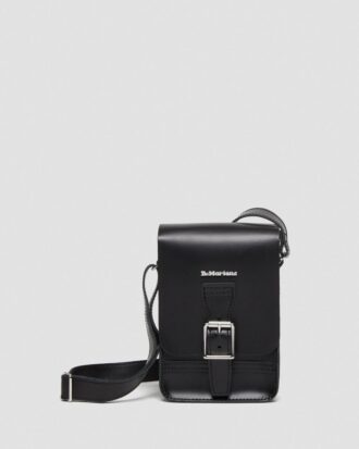 Bolso bandolera vertical de piel