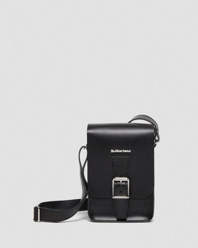 Bolso bandolera vertical de piel