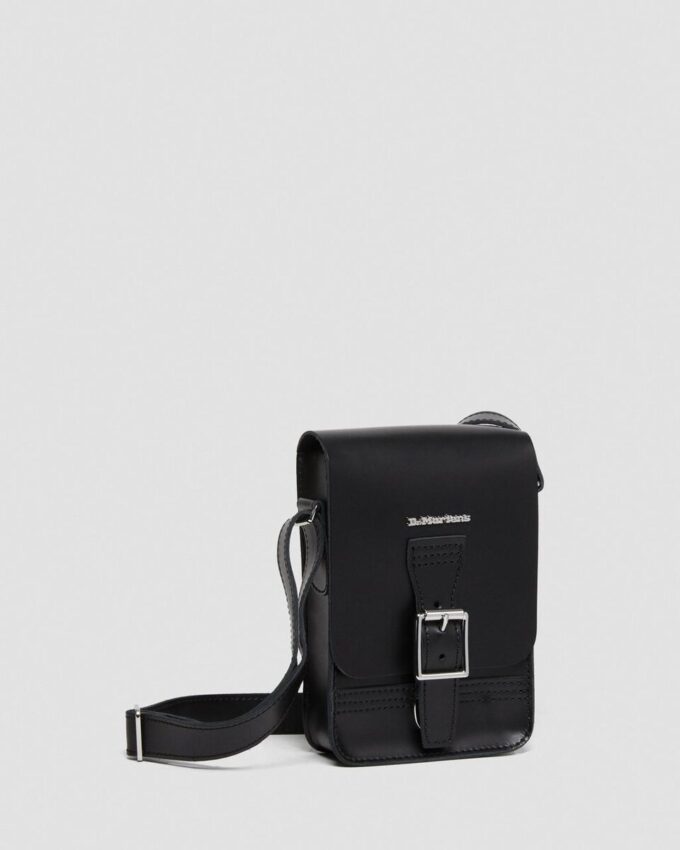 Bolso bandolera vertical de piel