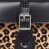 Bolso con asa superior estampado de leopardo Hair On