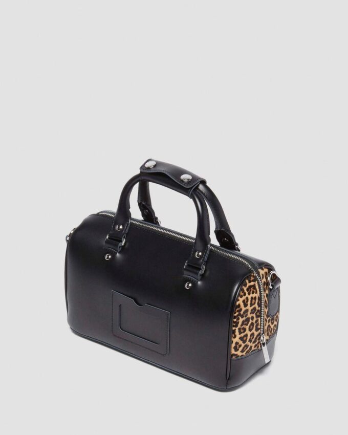 Bolso con asa superior estampado de leopardo Hair On