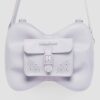 Bolso con lazo en color lavanda mate Bolso de piel Kiev Bolso con lazo en color lavanda mate Bolso de piel Kiev