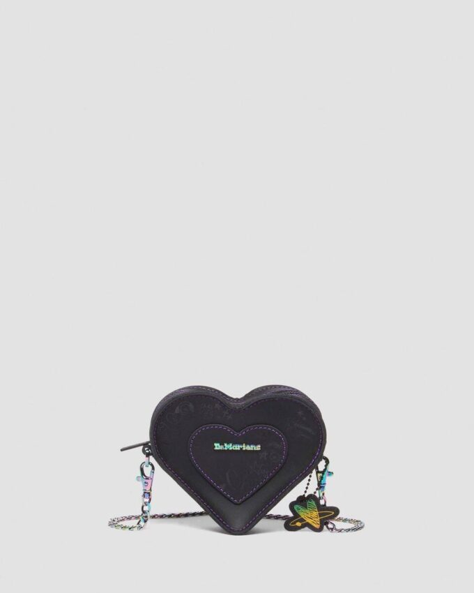 Bolso de piel con forma de corazón mini BT21 Bolso de piel con forma de corazón mini BT21