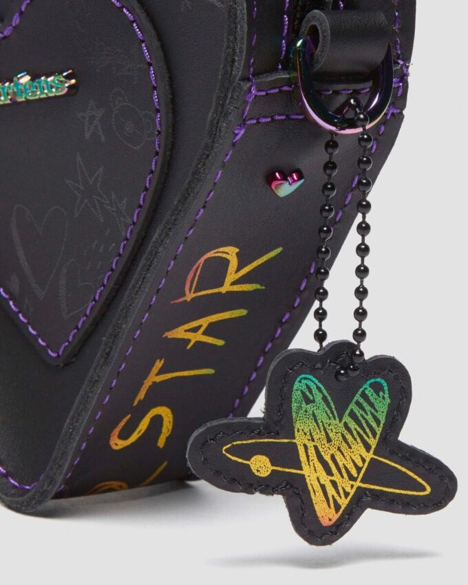 Bolso de piel con forma de corazón mini BT21 Bolso de piel con forma de corazón mini BT21