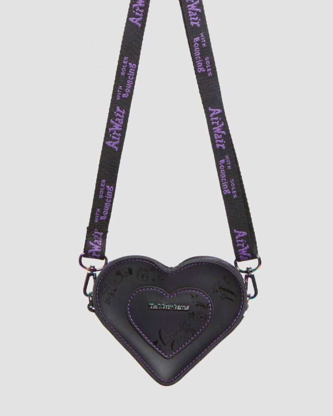 Bolso de piel con forma de corazón mini BT21 Bolso de piel con forma de corazón mini BT21