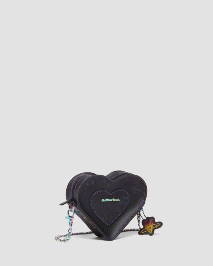 Bolso de piel con forma de corazón mini BT21 Bolso de piel con forma de corazón mini BT21