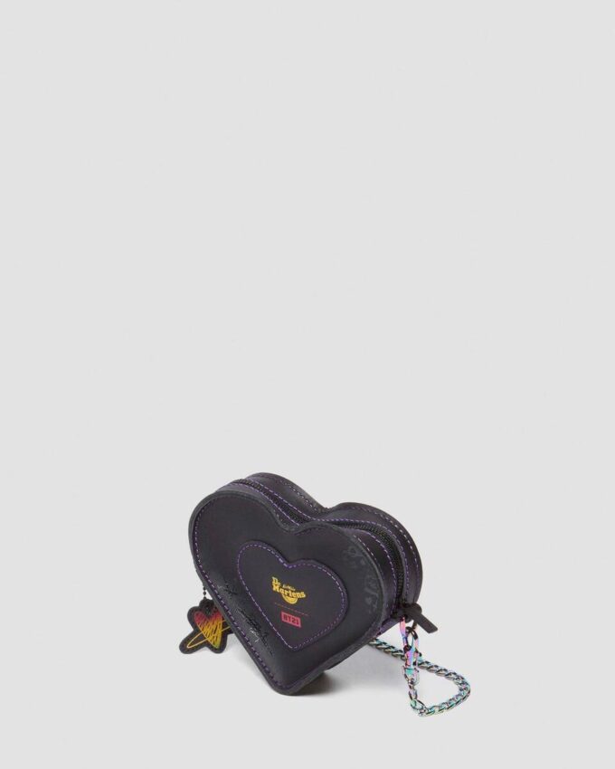 Bolso de piel con forma de corazón mini BT21 Bolso de piel con forma de corazón mini BT21