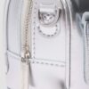 Bolso mini con asa superior Bolso de Patent Leather plateado Bolso mini con asa superior Bolso de Patent Leather plateado