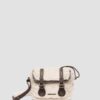 BOLSO SATCHEL DE 7 PULGADAS Bolso satchel de piel y pelo sintético