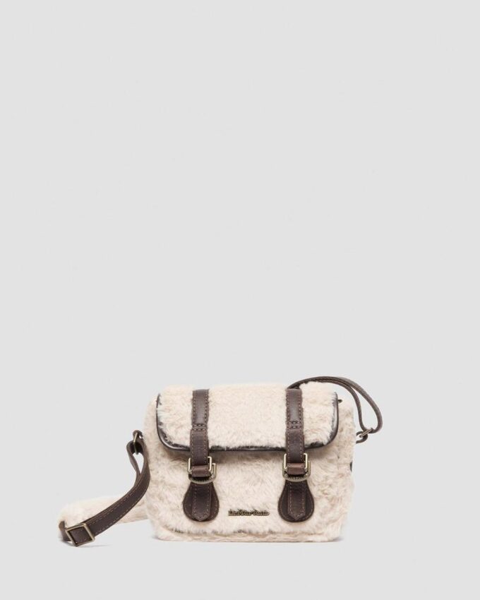 BOLSO SATCHEL DE 7 PULGADAS Bolso satchel de piel y pelo sintético