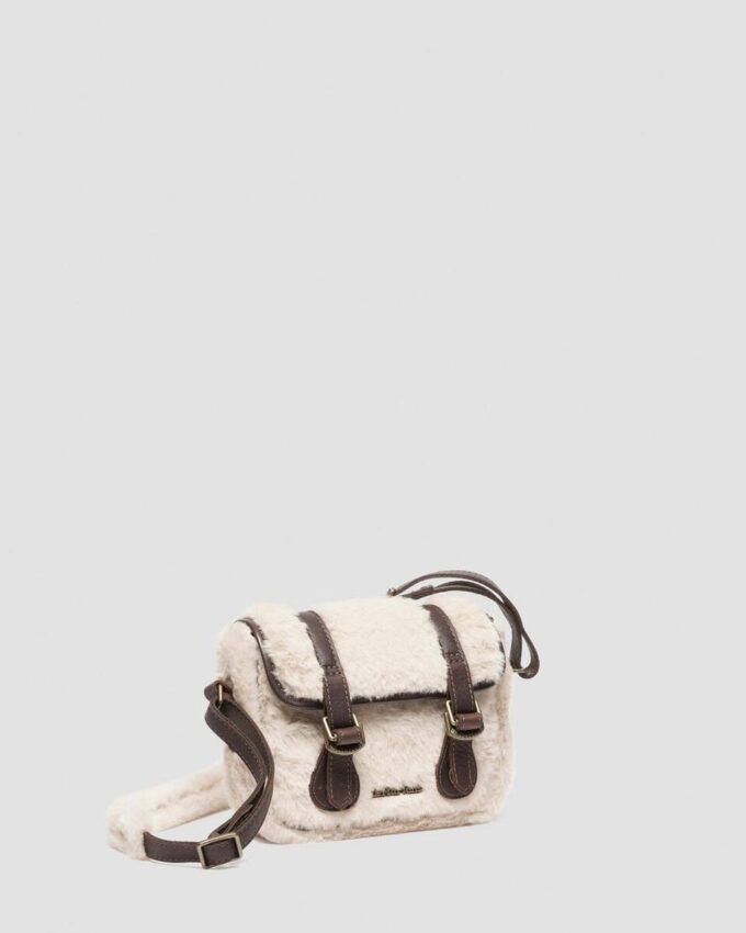 BOLSO SATCHEL DE 7 PULGADAS Bolso satchel de piel y pelo sintético