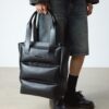 Bolso tote de cuero acolchado Bolso tote de cuero acolchado