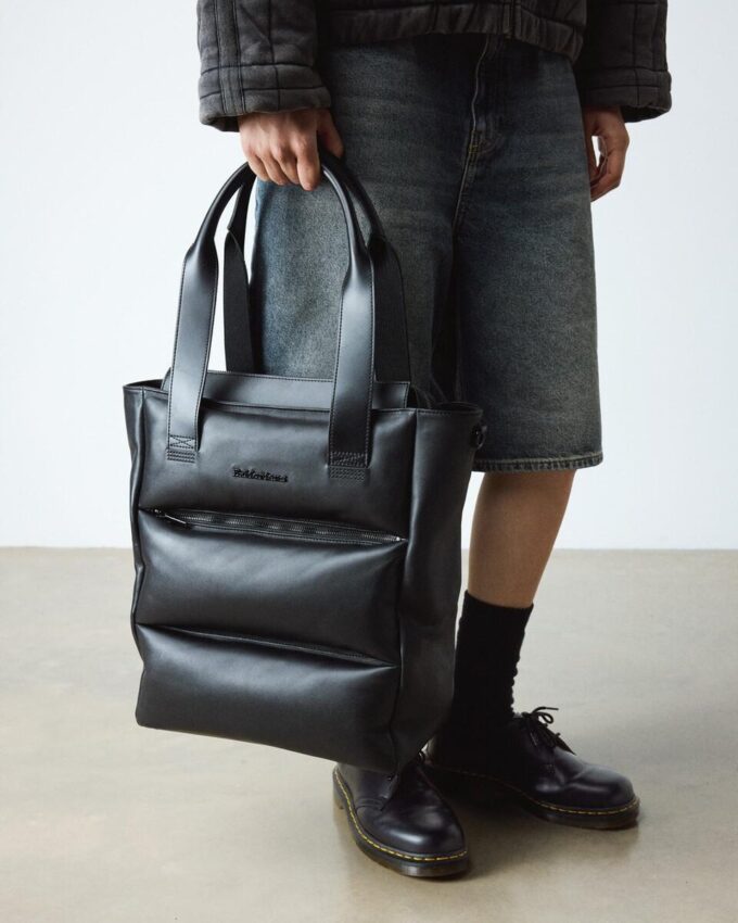 Bolso tote de cuero acolchado Bolso tote de cuero acolchado
