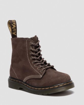 Botas 1460 Tumbled Nubuck para niños pequeños
