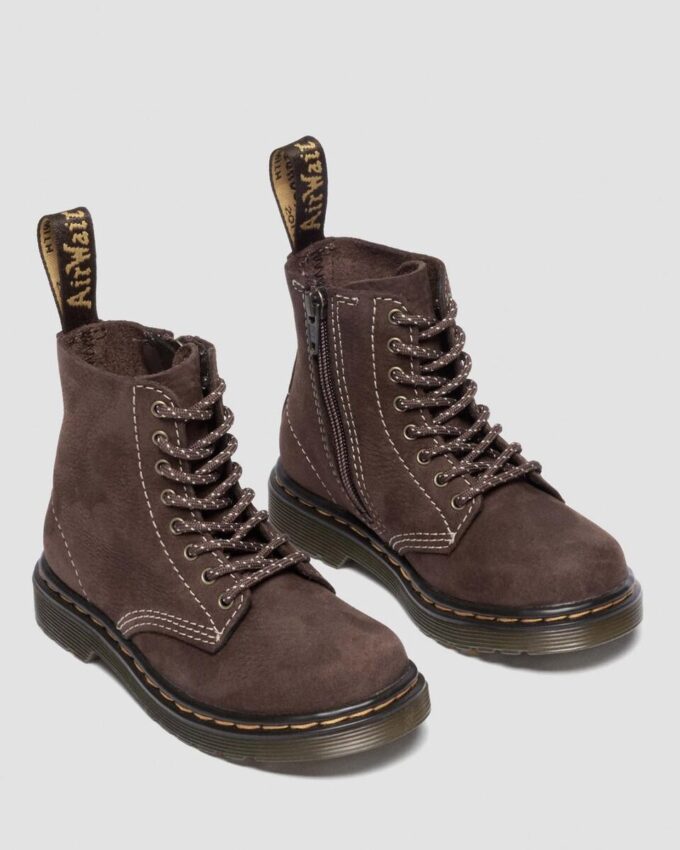 Botas 1460 Tumbled Nubuck para niños pequeños