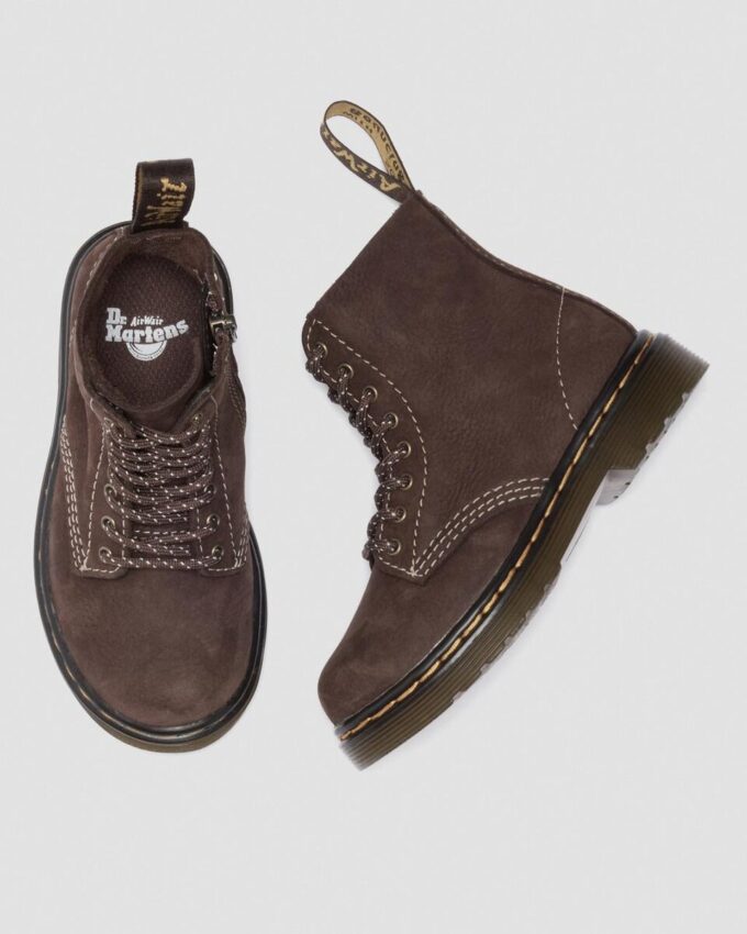 Botas 1460 Tumbled Nubuck para niños pequeños