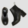 Botas Chelsea de tacón acampanado de piel SPENCE Botas Chelsea de tacón acampanado de piel SPENCE