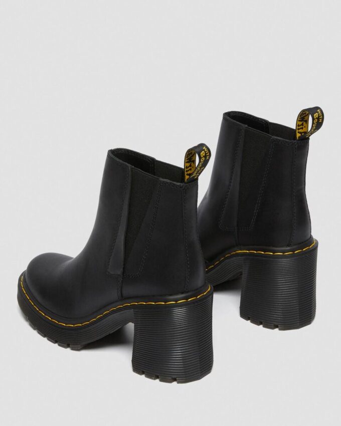 Botas Chelsea de tacón acampanado de piel SPENCE Botas Chelsea de tacón acampanado de piel SPENCE
