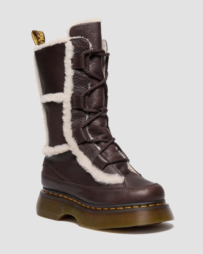Botas con cordones Buzz de piel sintética con forro de piel sintética Grizzly Botas con cordones Buzz de piel sintética con forro de piel sintética Grizzly