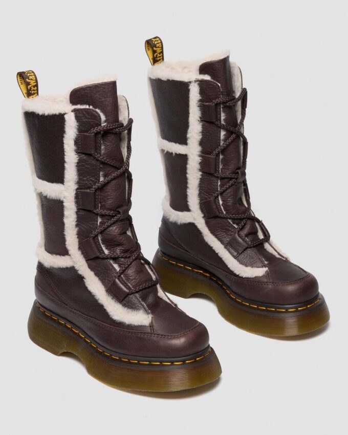 Botas con cordones Buzz de piel sintética con forro de piel sintética Grizzly Botas con cordones Buzz de piel sintética con forro de piel sintética Grizzly