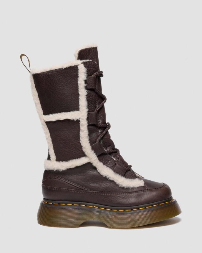 Botas con cordones Buzz de piel sintética con forro de piel sintética Grizzly Botas con cordones Buzz de piel sintética con forro de piel sintética Grizzly