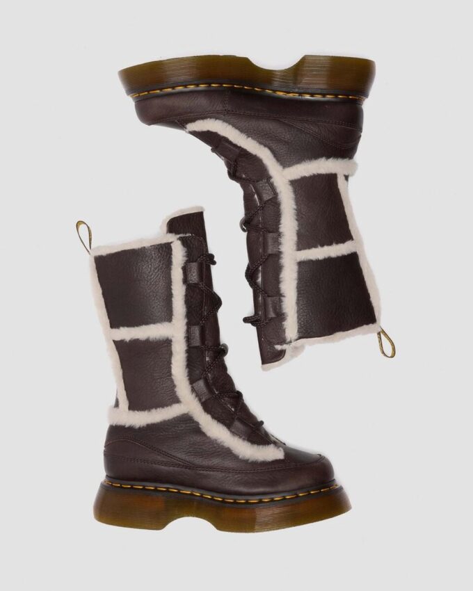 Botas con cordones Buzz de piel sintética con forro de piel sintética Grizzly Botas con cordones Buzz de piel sintética con forro de piel sintética Grizzly