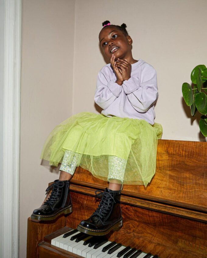 Botas con cordones de Patent Leather 1460 para niño
