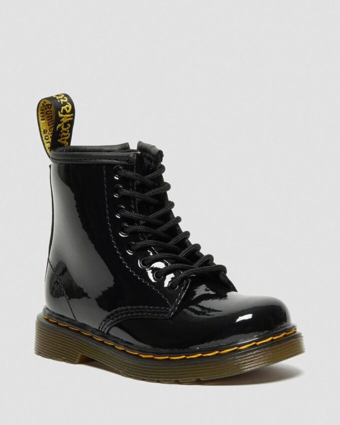 Botas con cordones de Patent Leather para niños pequeños 1460 Botas con cordones de Patent Leather para niños pequeños 1460